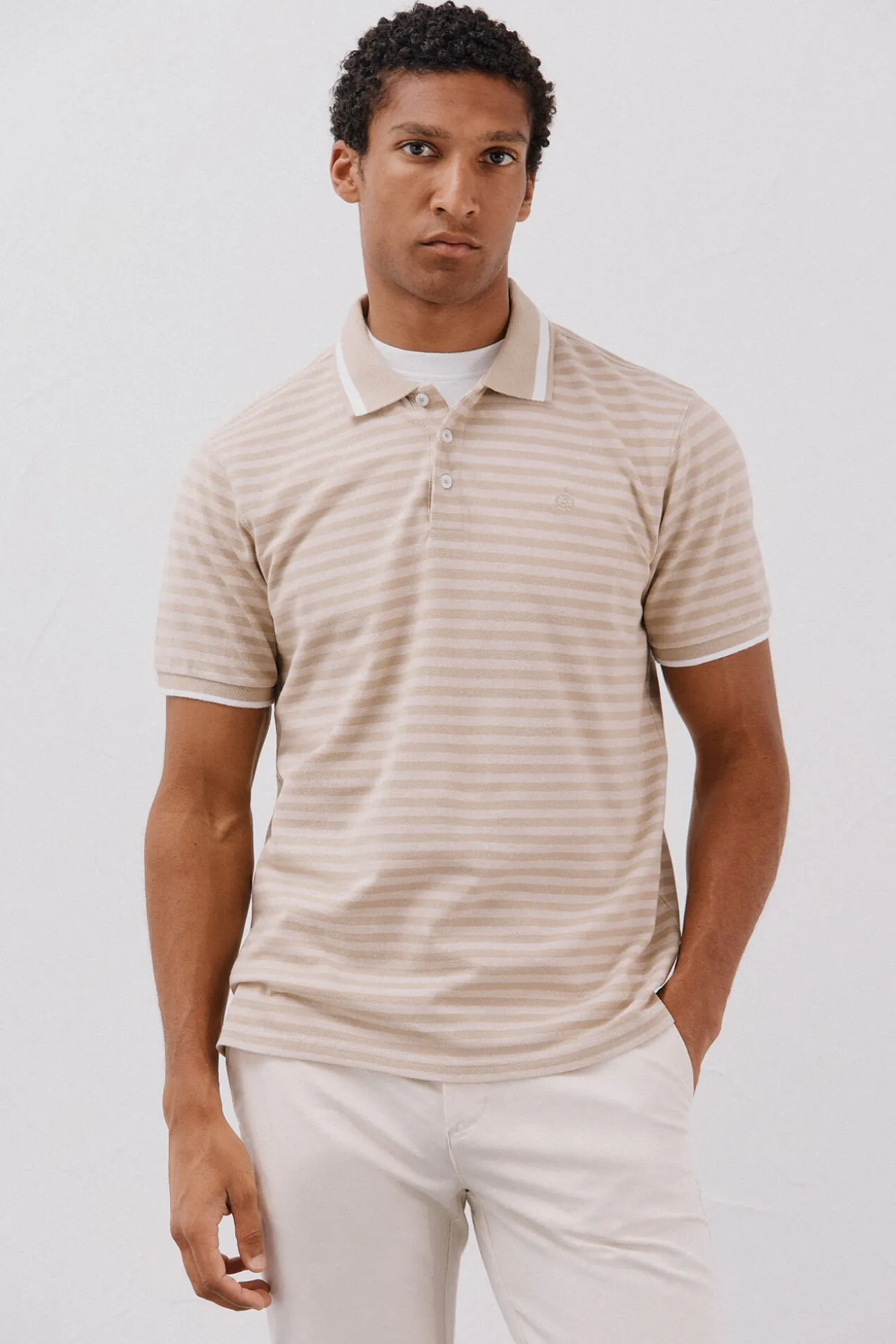 Camisa polo riscas Oxford