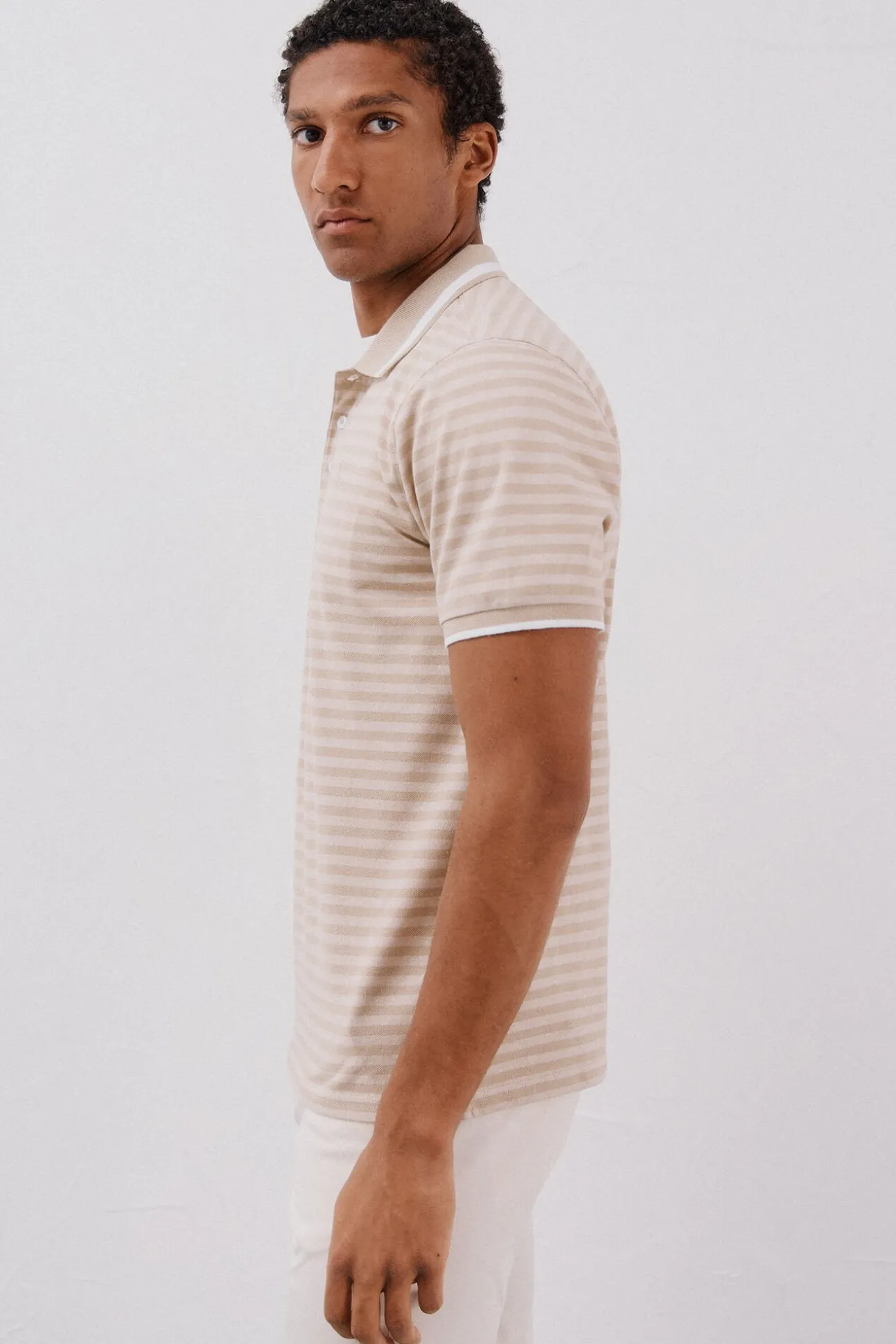 Camisa polo riscas Oxford