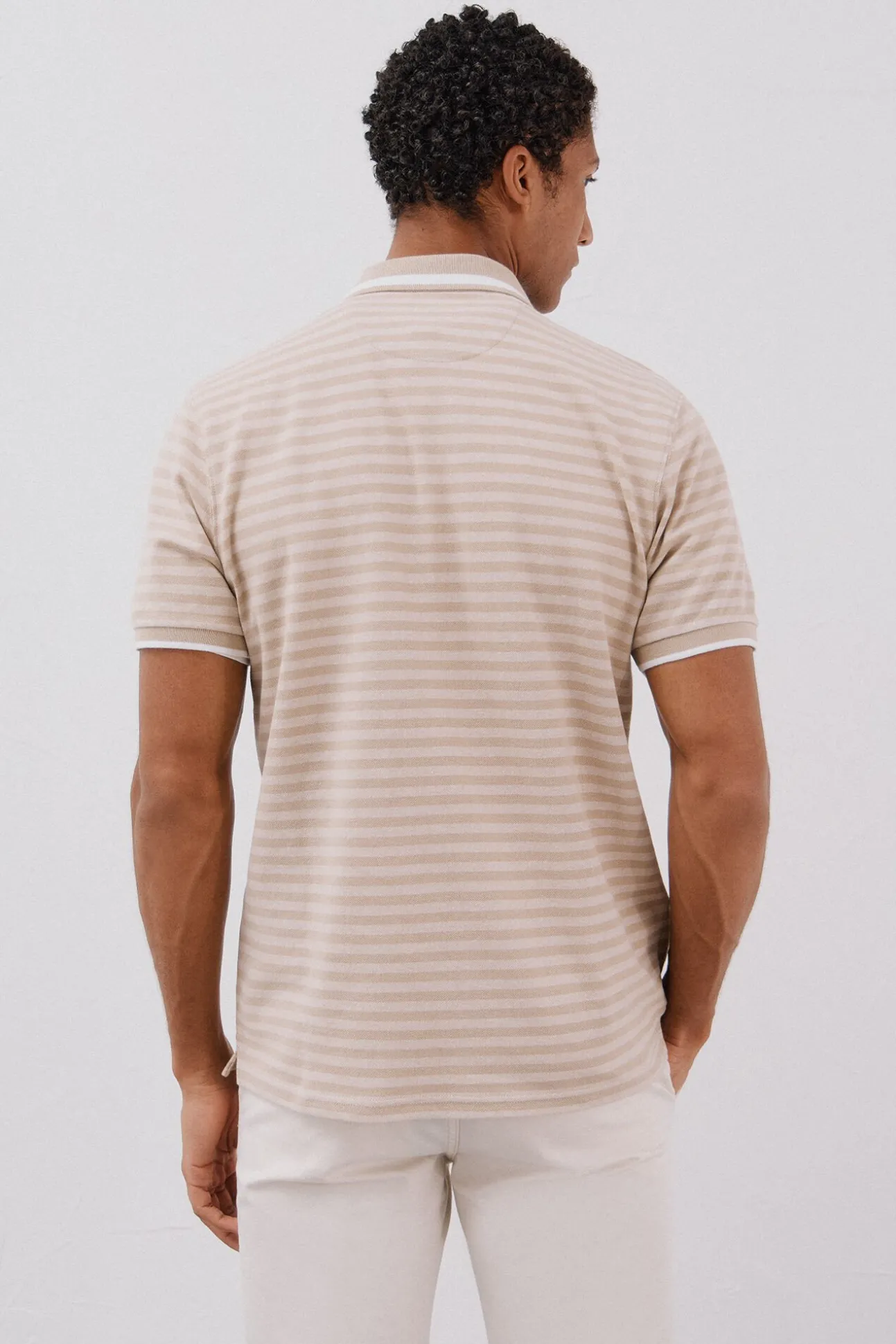Camisa polo riscas Oxford