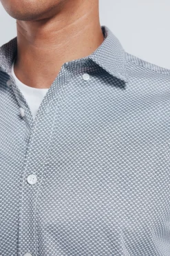 Camisa popelina micro estampado