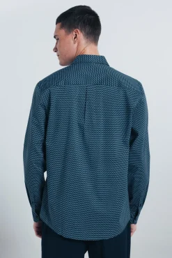 Camisa popelina micro estampado