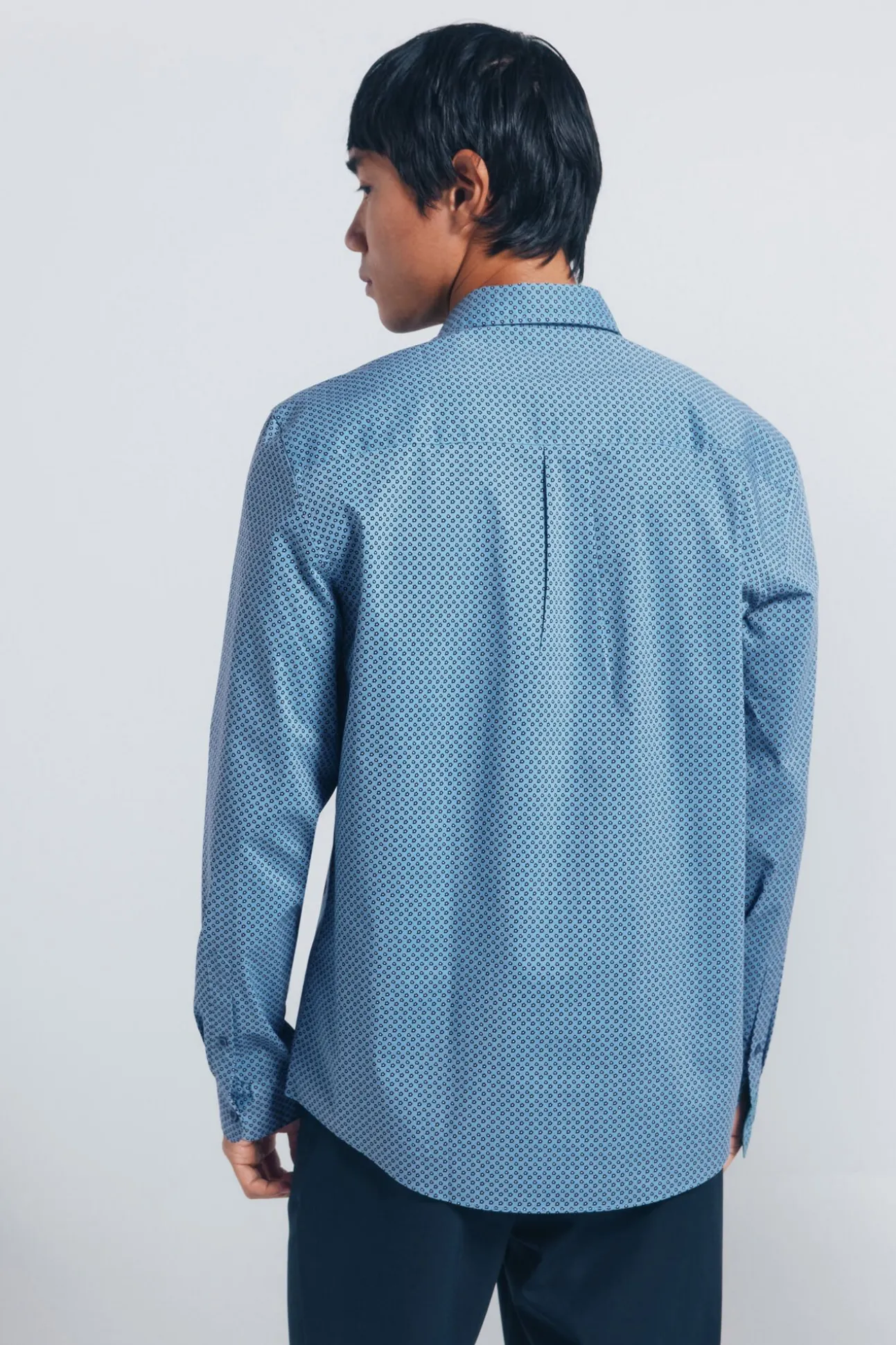 Camisa popelina micro estampado