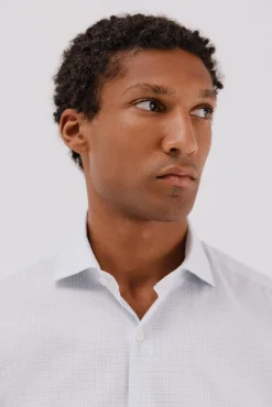 Camisa quadrados fácil de engomar