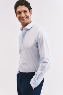 Camisa riscas algodão