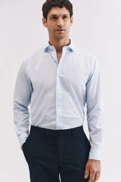 Camisa riscas algodão