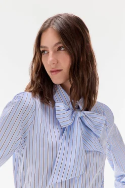 Camisa riscas com laço