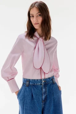 Camisa riscas com laço