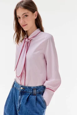 Camisa riscas com laço