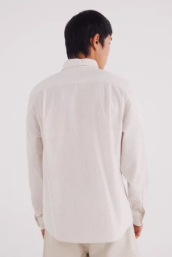Camisa riscas de algodão