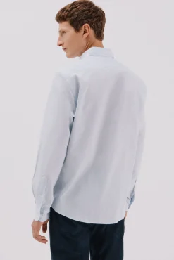 Camisa riscas de algodão Tencel