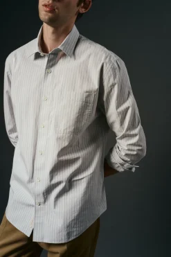 Camisa riscas estruturada