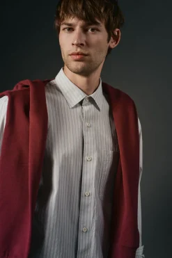 Camisa riscas estruturada