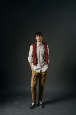 Camisa riscas estruturada