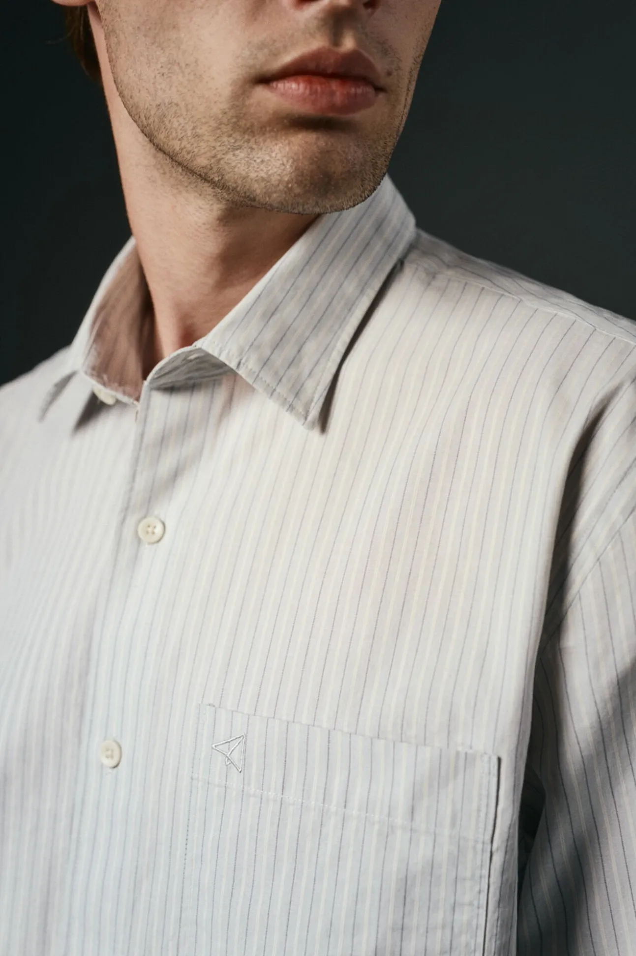 Camisa riscas estruturada