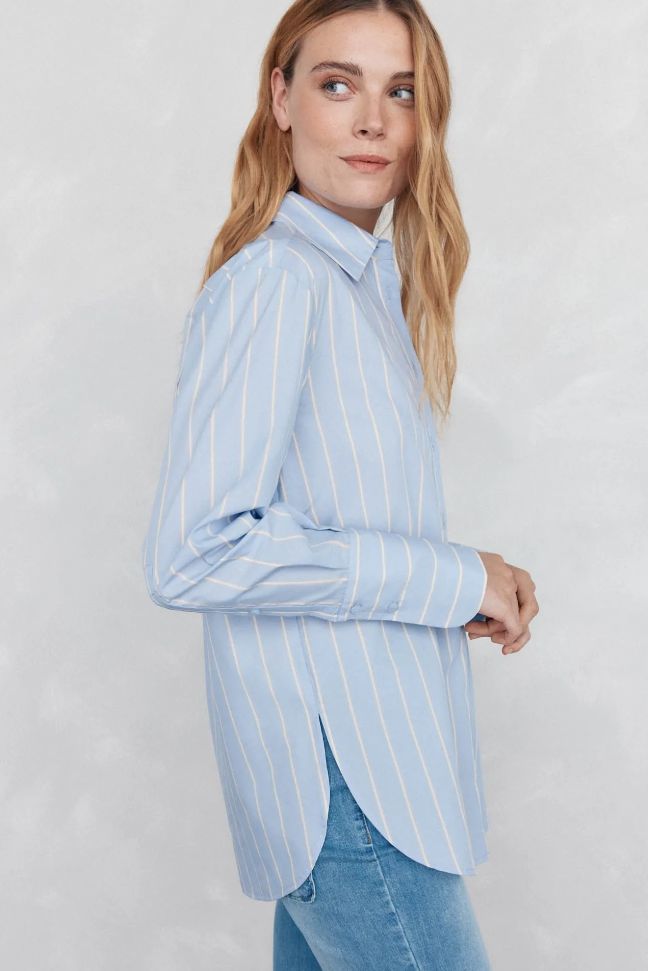 Camisa riscas oversized