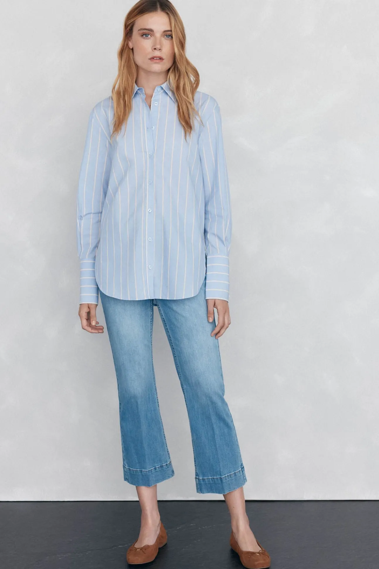 Camisa riscas oversized