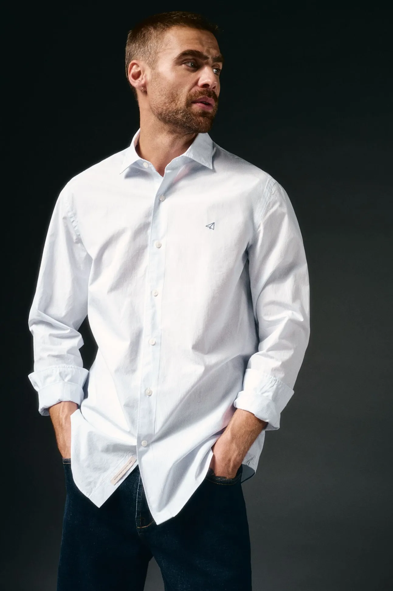 Camisa riscas popelina