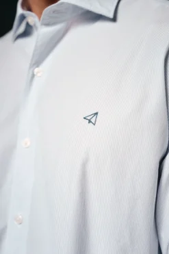 Camisa riscas popelina
