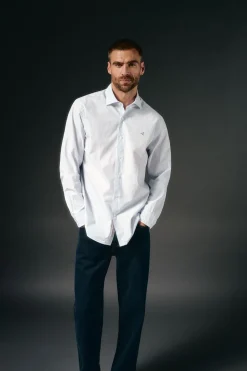 Camisa riscas popelina