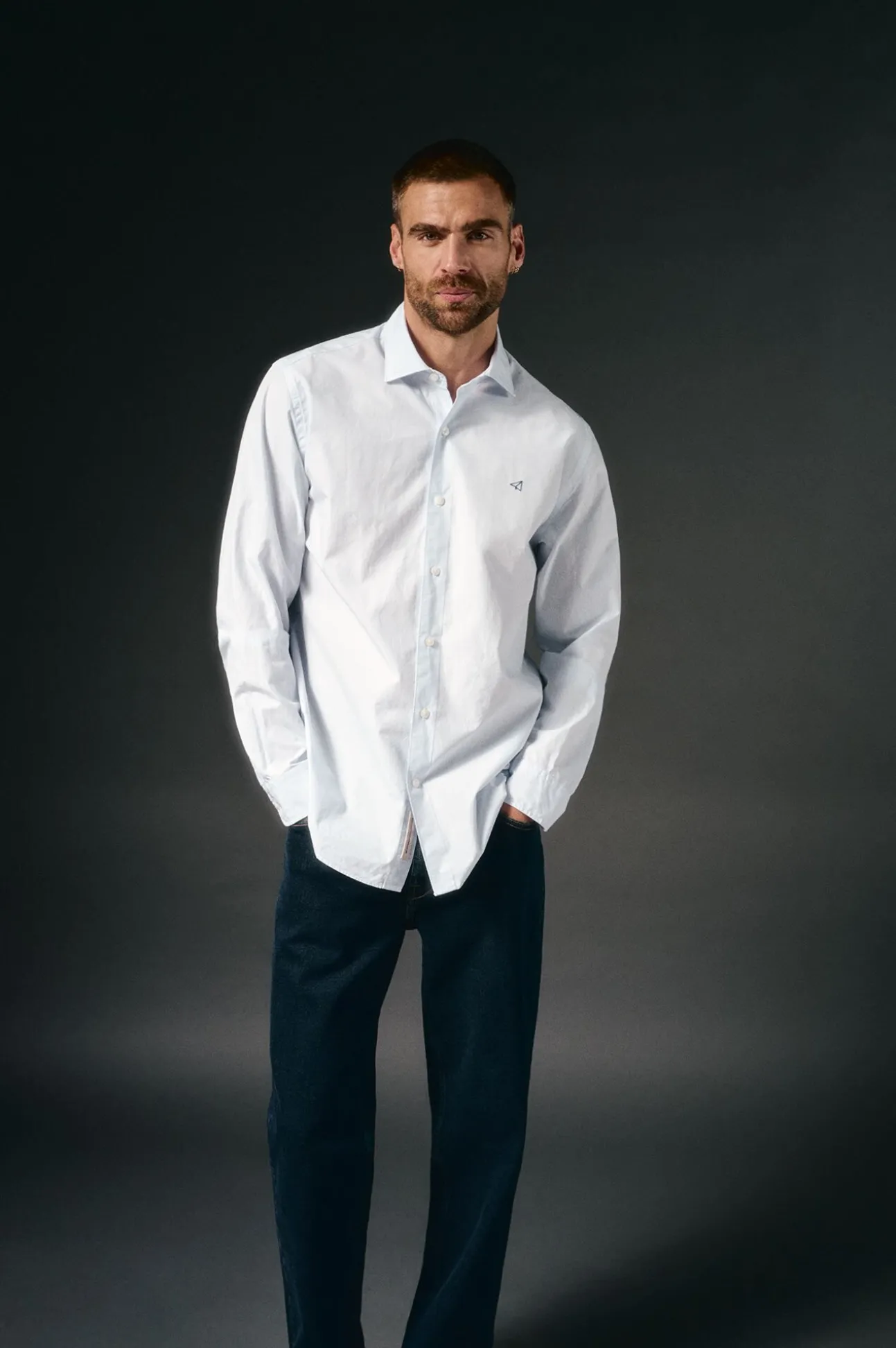Camisa riscas popelina