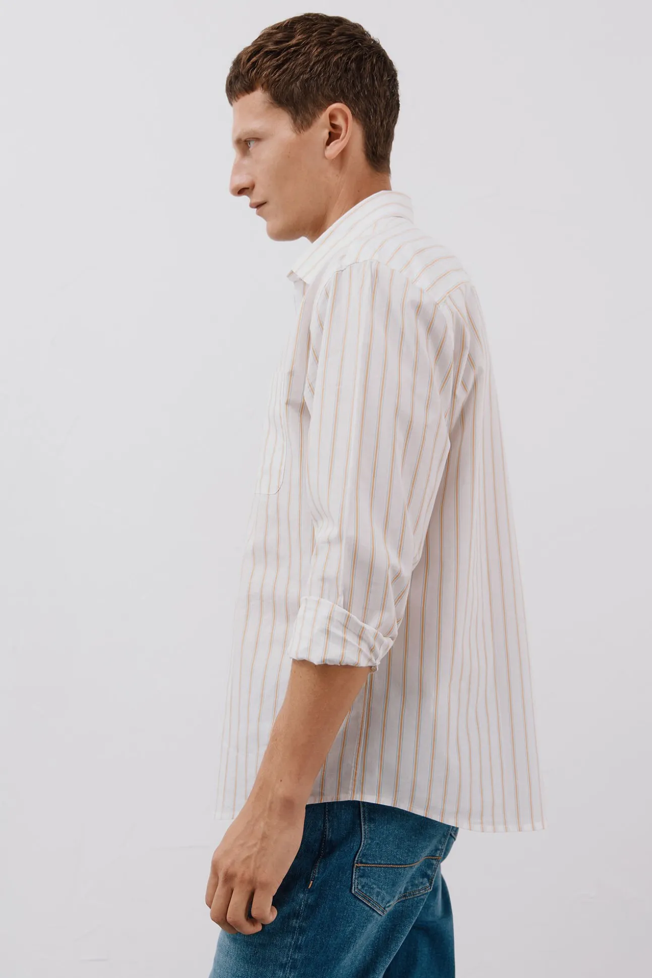 Camisa riscas popelina