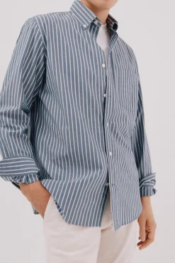 Camisa riscas popelina