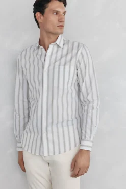Camisa riscas popelina