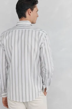 Camisa riscas popelina