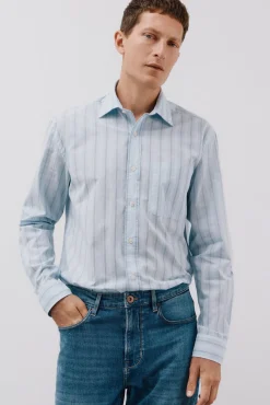 Camisa riscas popelina