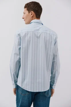 Camisa riscas popelina