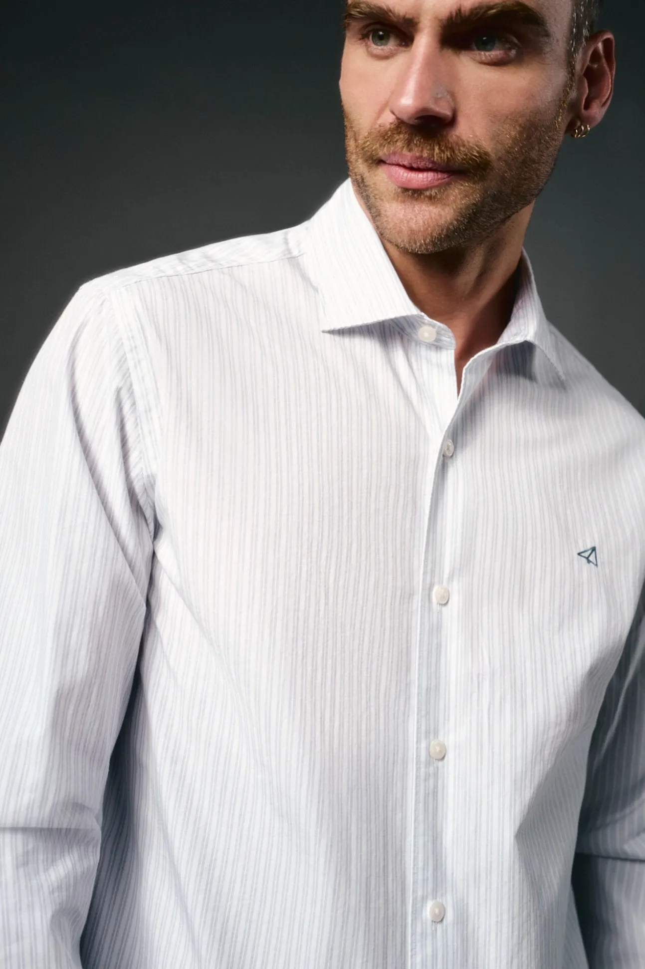Camisa riscas popelina