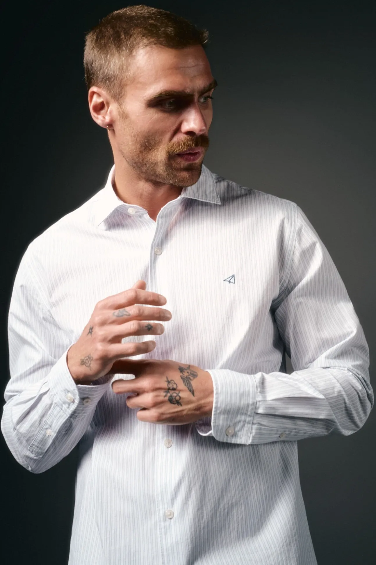 Camisa riscas popelina