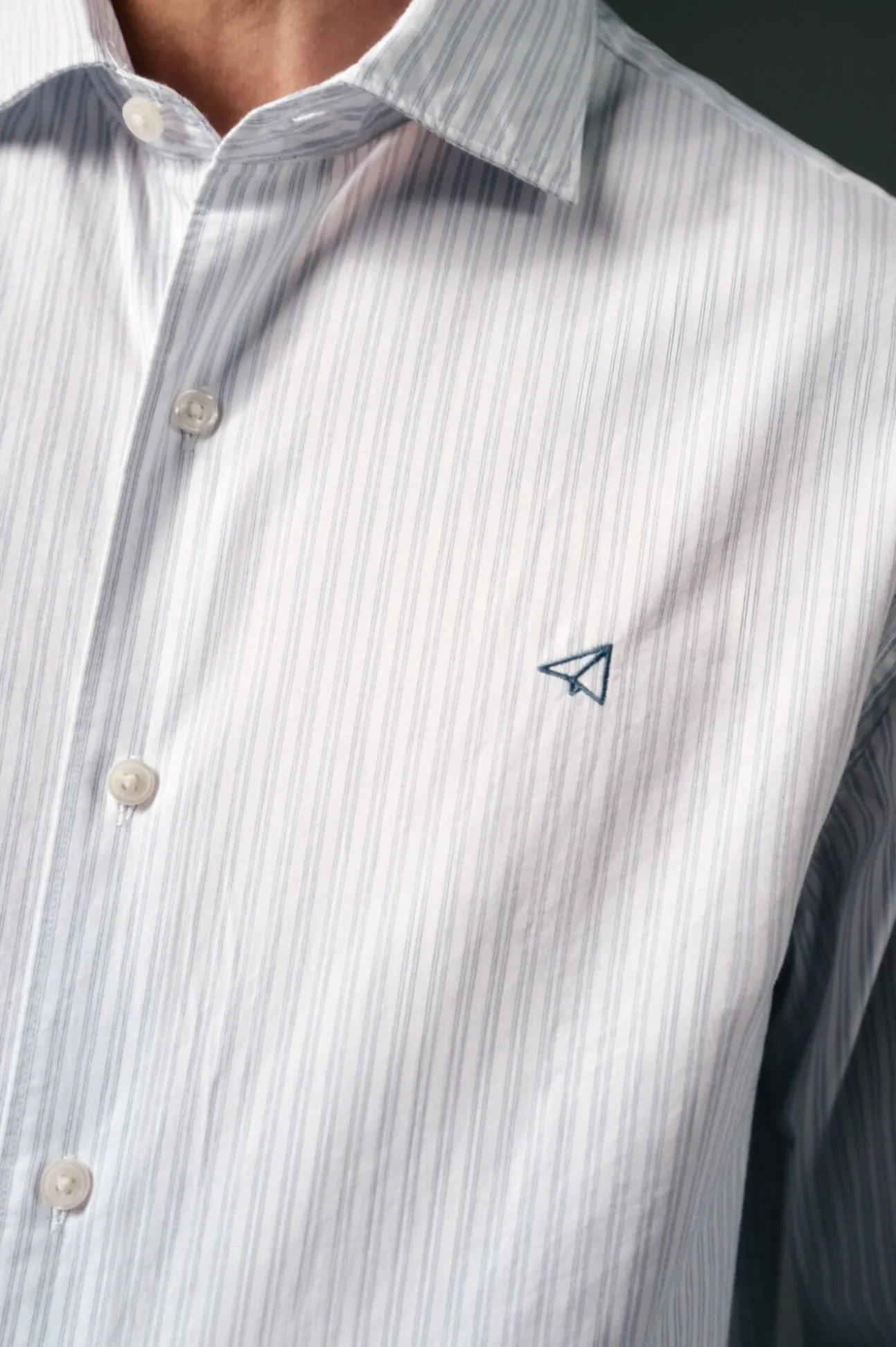Camisa riscas popelina