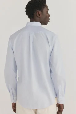 Camisa riscas que não pode ser passada a ferro + resistente a manchas