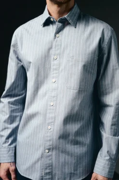 Camisa riscas twill