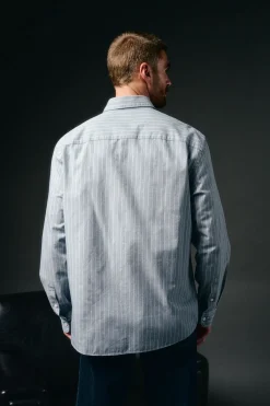 Camisa riscas twill