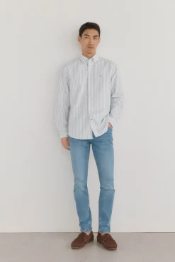 Camisa às riscas iconic oxford