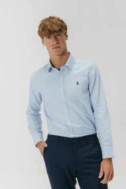 Camisa semi-vestida xadrez Oxford