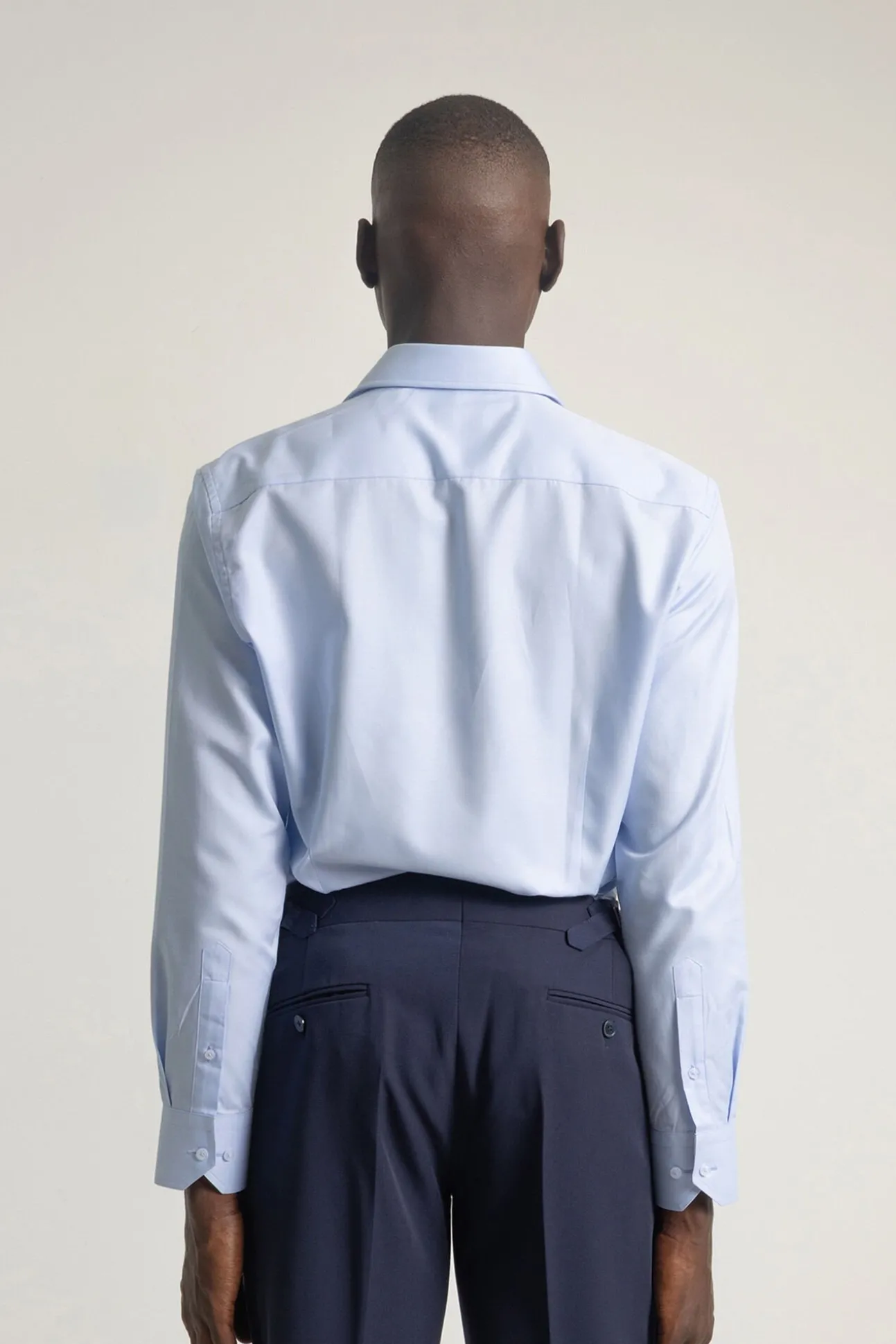 Camisa social de sarja de corte regular fit