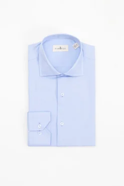 Camisa social de sarja de corte regular fit
