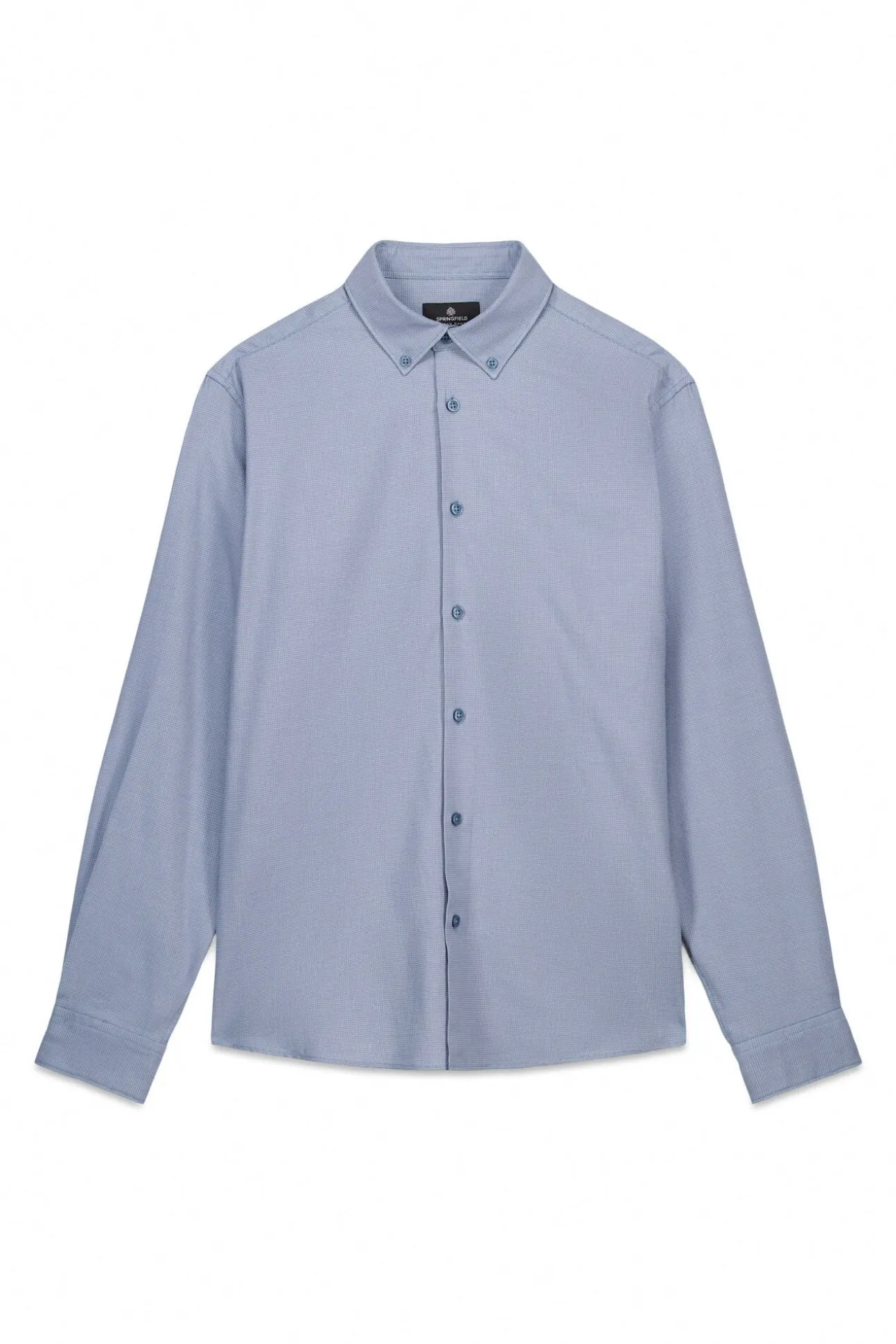 Camisa social estruturada bicolor