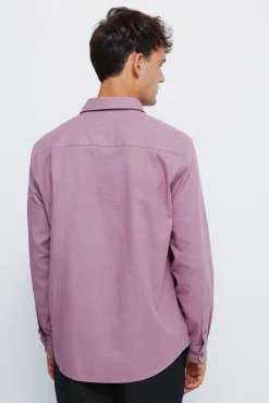 Camisa social estruturada bicolor