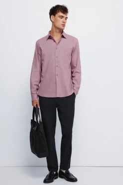 Camisa social estruturada bicolor