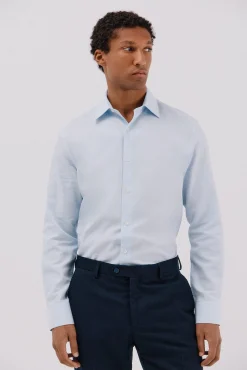 Camisa social pied-de- pied-de-poule tencel