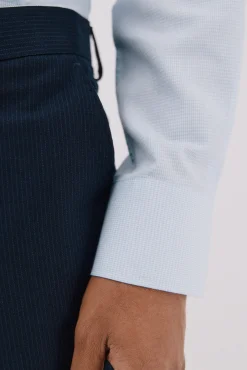 Camisa social pied-de- pied-de-poule tencel