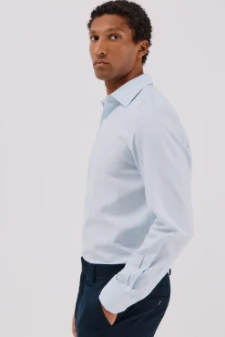 Camisa social pied-de- pied-de-poule tencel