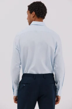 Camisa social pied-de- pied-de-poule tencel