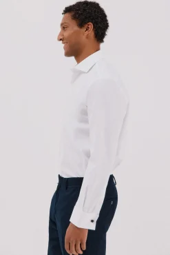 Camisa social riscas de algodão tencel