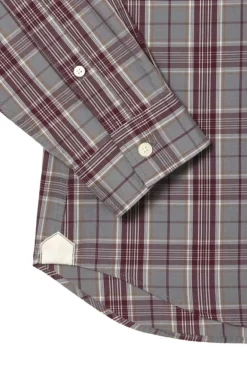 Camisa stretch estampada xadrez para homem