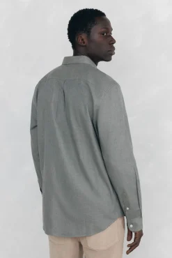 Camisa Tencel lisa mesclada